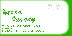 marta varady business card